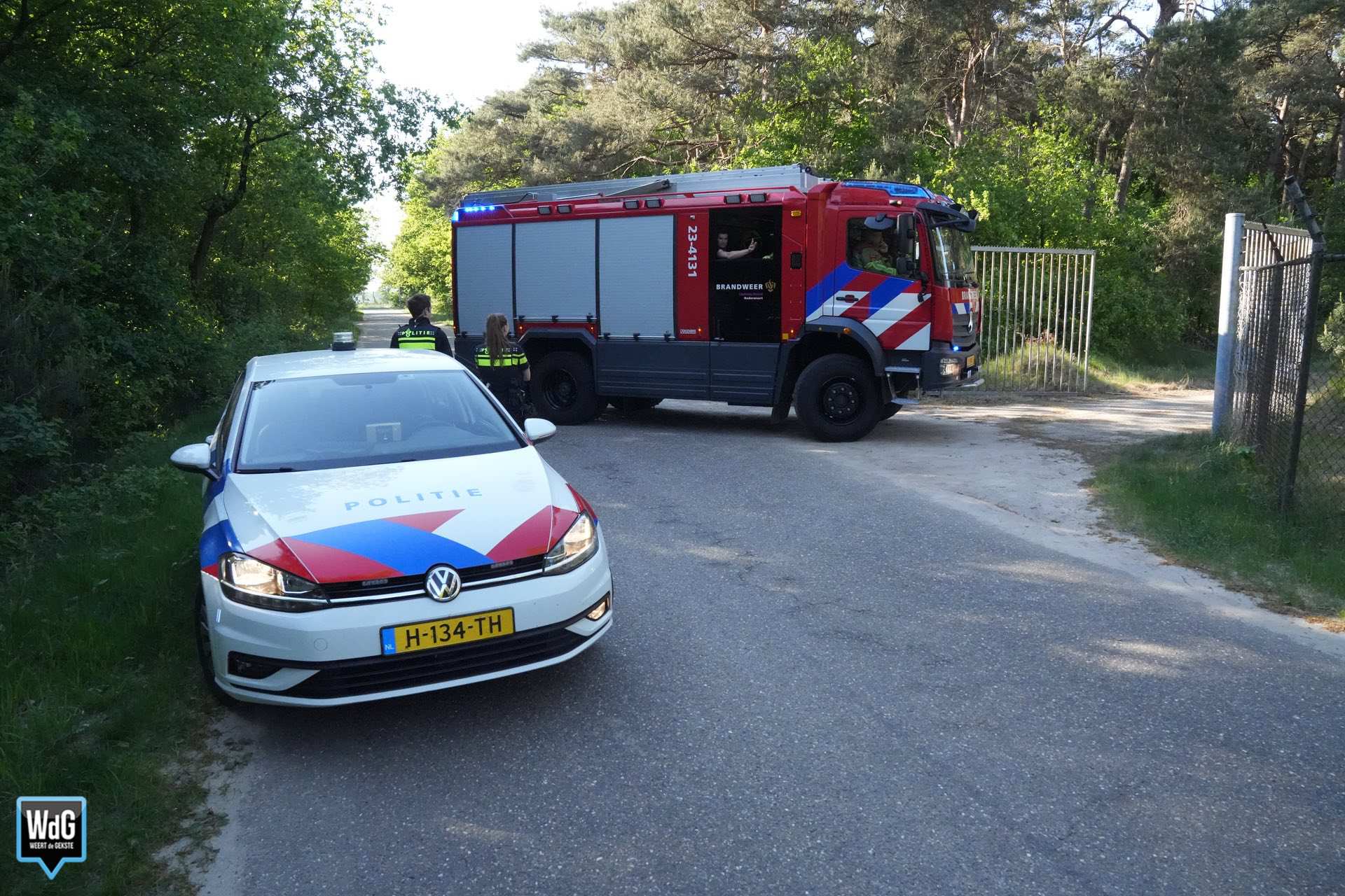 Natuurbrand op azc-terrein Budel snel onder controle