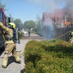 Brand in tuin slaat over naar bijgebouw op Molenakker