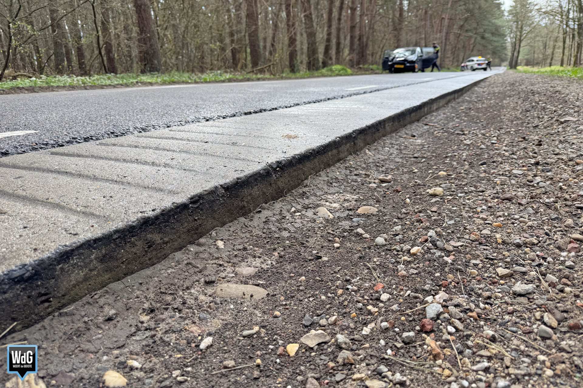Archieffoto WdG - Diepe uitgesleten berm Maarheezerhuttendijk