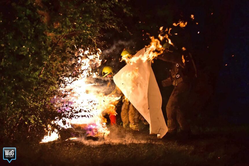 Opnieuw jerrycans in brand op Kanaalweg in Kelpen-Oler