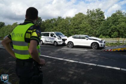 Kettingbotsing met vier voertuigen op A2 bij Hunsel