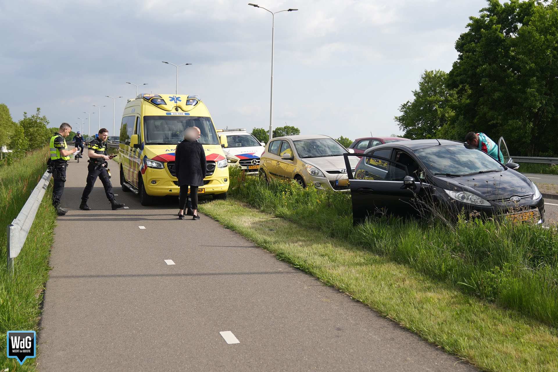 Kop-staartbotsing tussen Boshoverbrug en rotonde