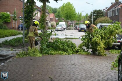 Naast hagel en regen kwamen er ook takken naar beneden in Weert