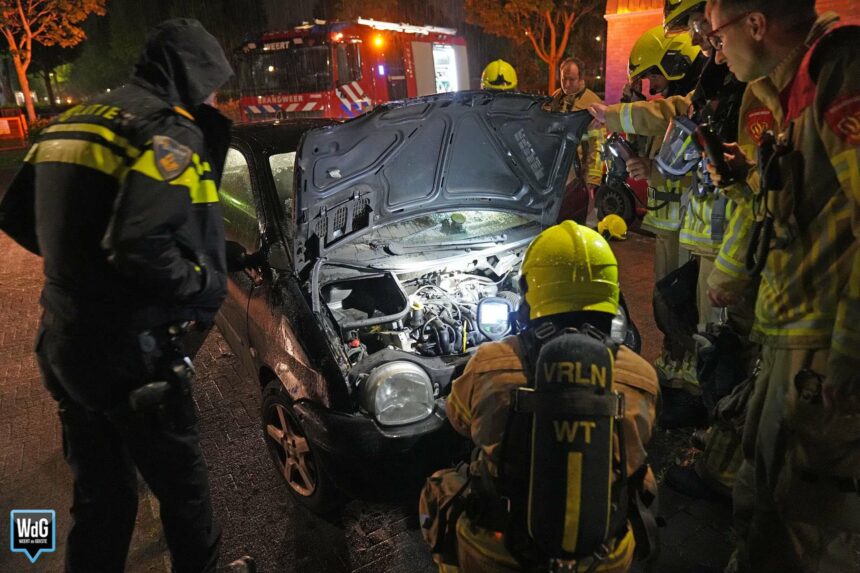 Mogelijke brandstichting bij auto op parkeerplaats