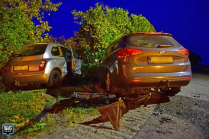Auto’s belanden in haag na botsing in Kelpen-Oler