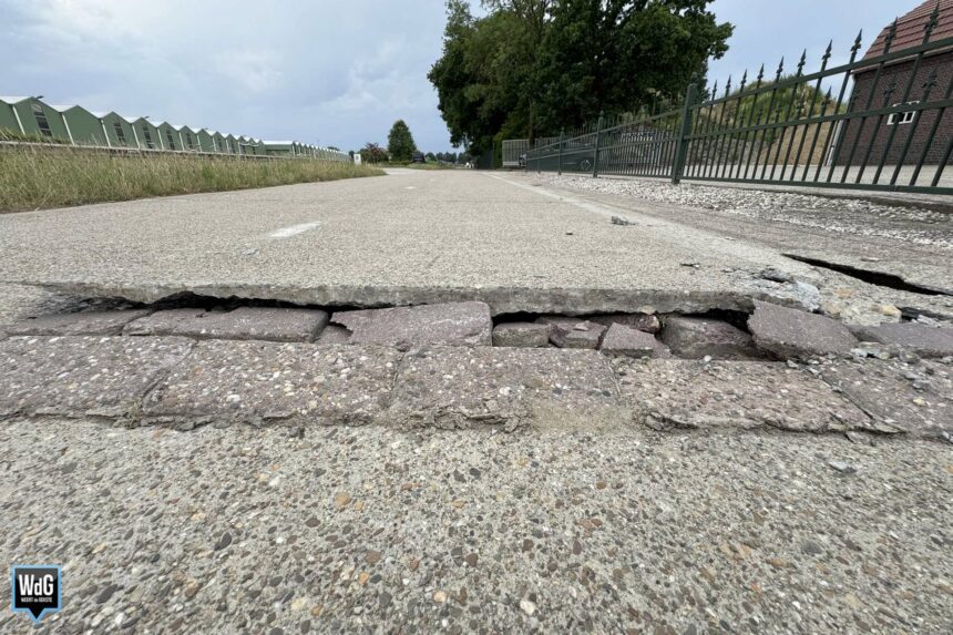 Hitte zorgt voor schade aan fietspad op Maaseikerweg