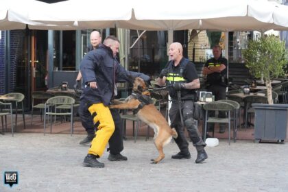 Avondje uit voor politiehonden op terras in Weert