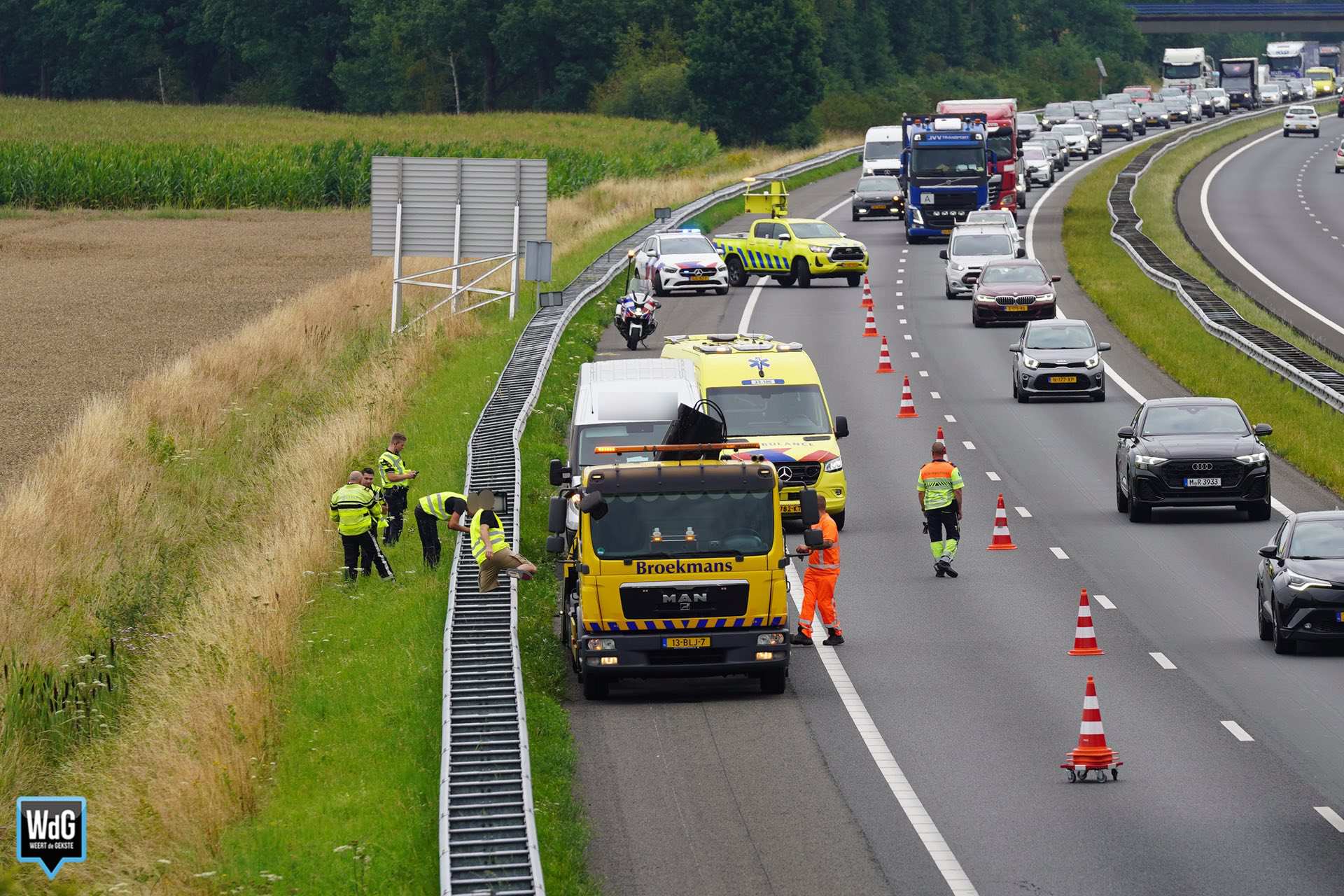 Wederom ongeval op snelweg A2 in Weert