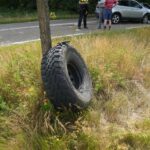 Losgeschoten wiel veroorzaakt ongeluk op Maaseikerweg