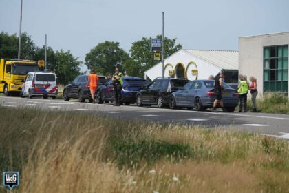Kettingbotsing op Randweg Zuid in Nederweert