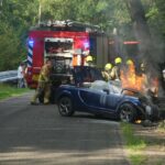 Uitwijkactie leidt tot botsing en brand op Pelmersheideweg