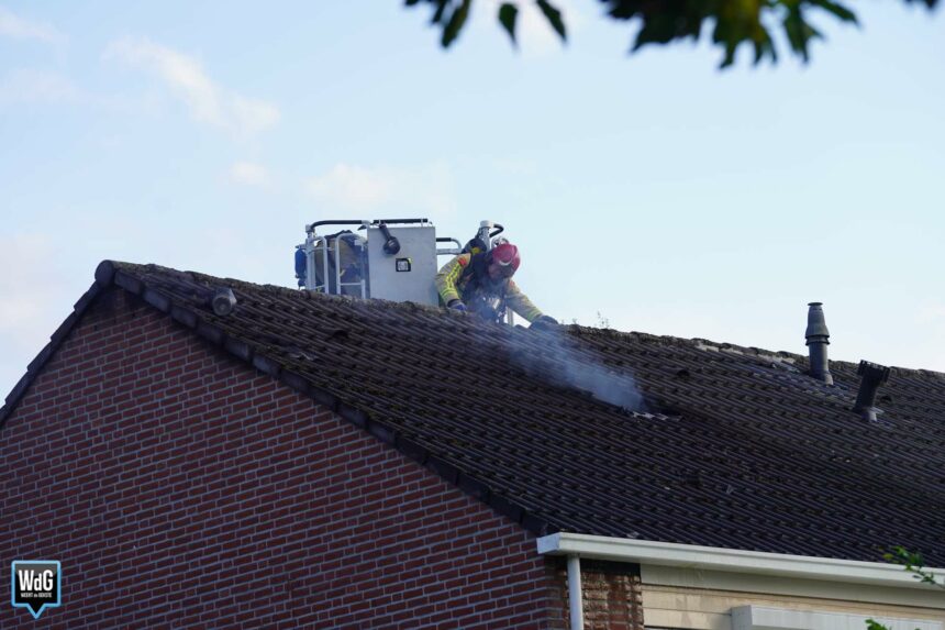 Brand op zolder van woning in Budel-Schoot