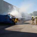 Containerbrand bij verpakkingsbedrijf