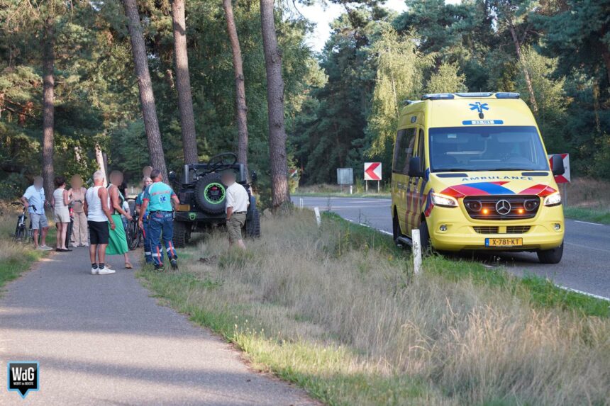 Fietser ten val op Geuzendijk