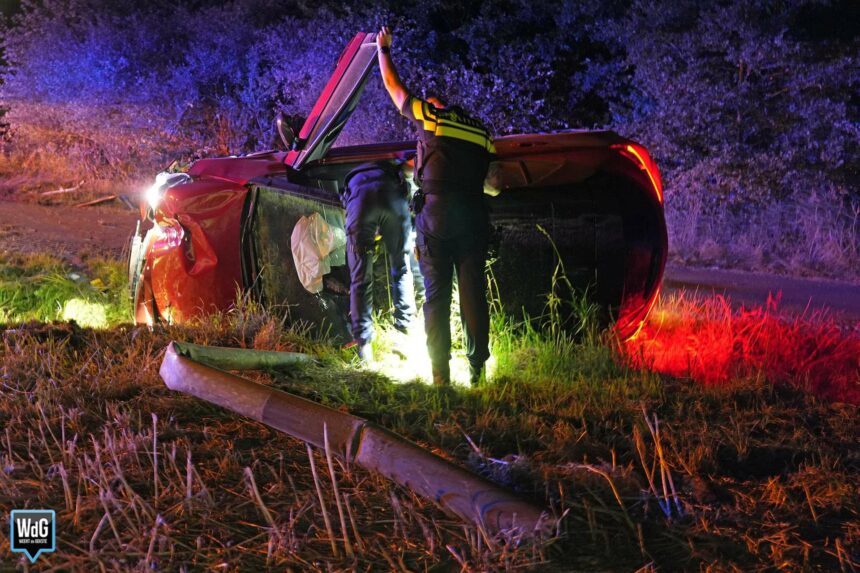 Bestuurster mist de bocht op Bocholterweg bij Altweerterheide