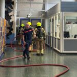 Brandweer ondersteunt bij ontruimingsoefening Het Kwadrant