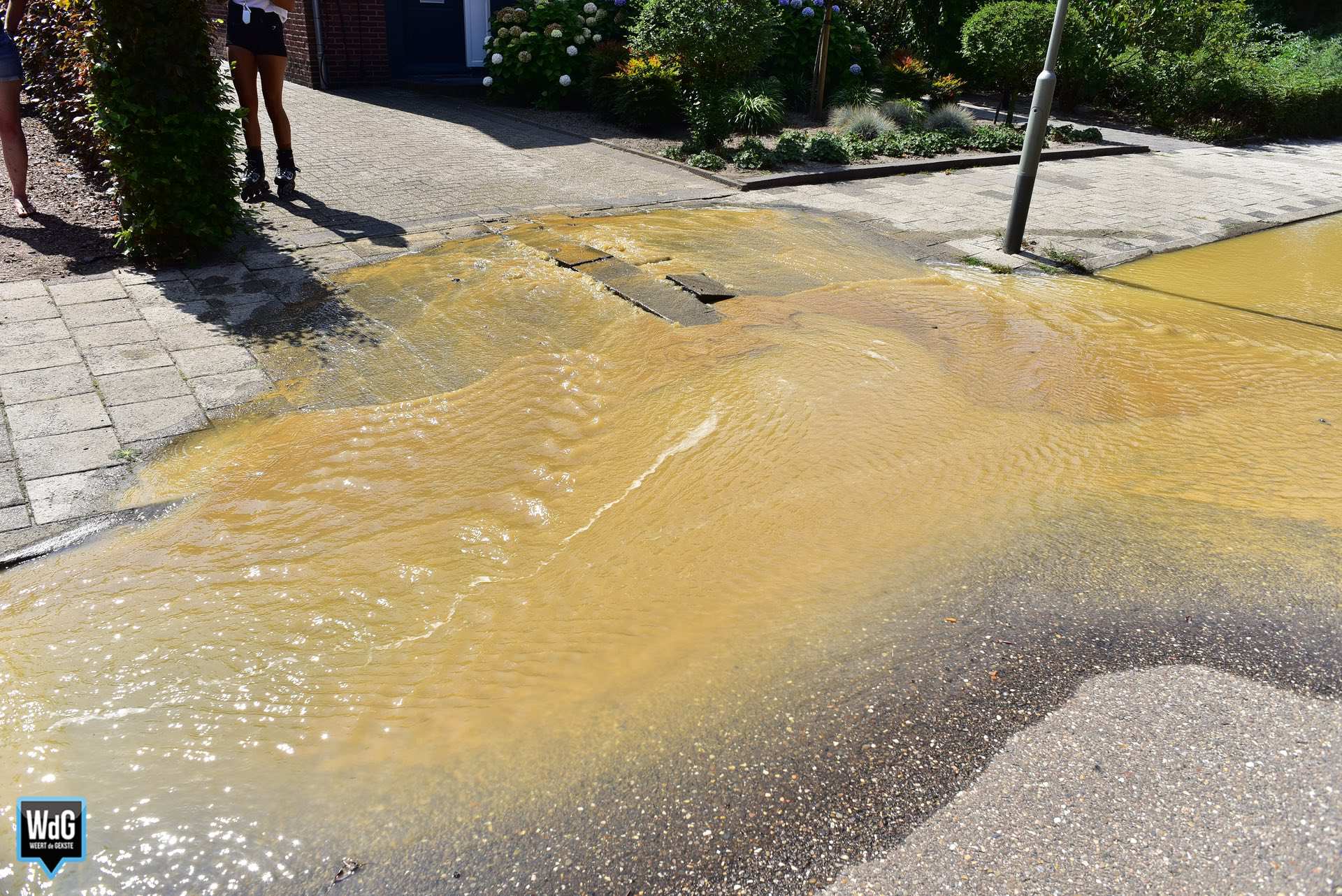Wederom waterleiding gesprongen in Beatrixstraat in Nederweert