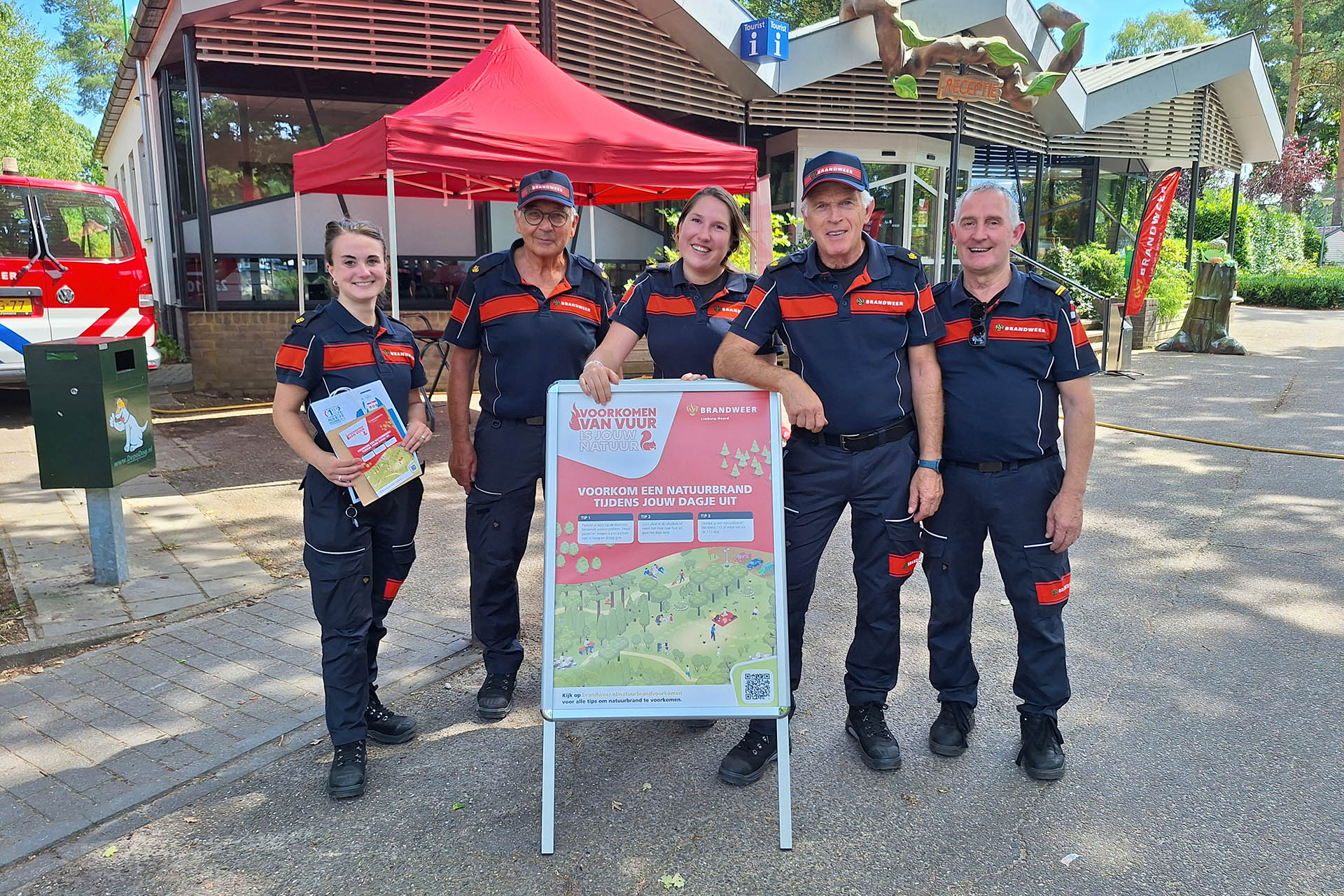 Voorlichting natuurbrandpreventie bij NMC Weert