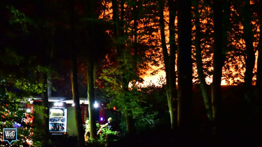 Leegstaand pand aan Stienestraat in lichterlaaie