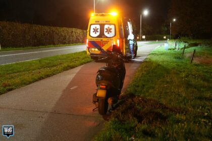 Scooterrijder gewond na botsing met fietser