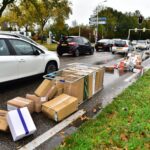 Vrachtwagen verliest lading