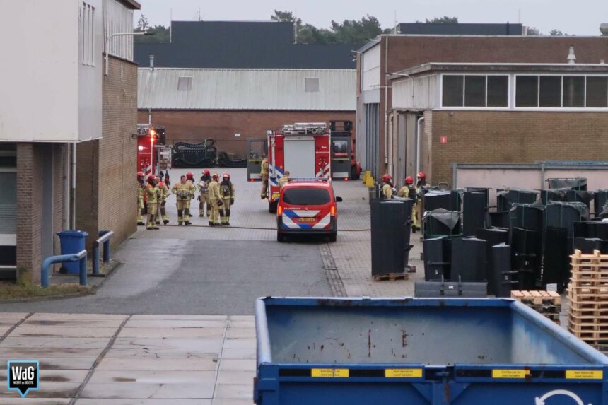 Gasfles vat vlam bij bedrijf in Maarheeze