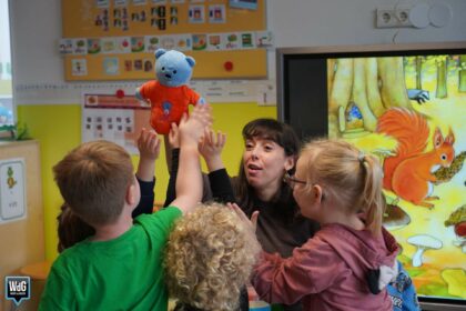 Anne kwam met haar Verhalenfiets naar basisschool Swartbroek
