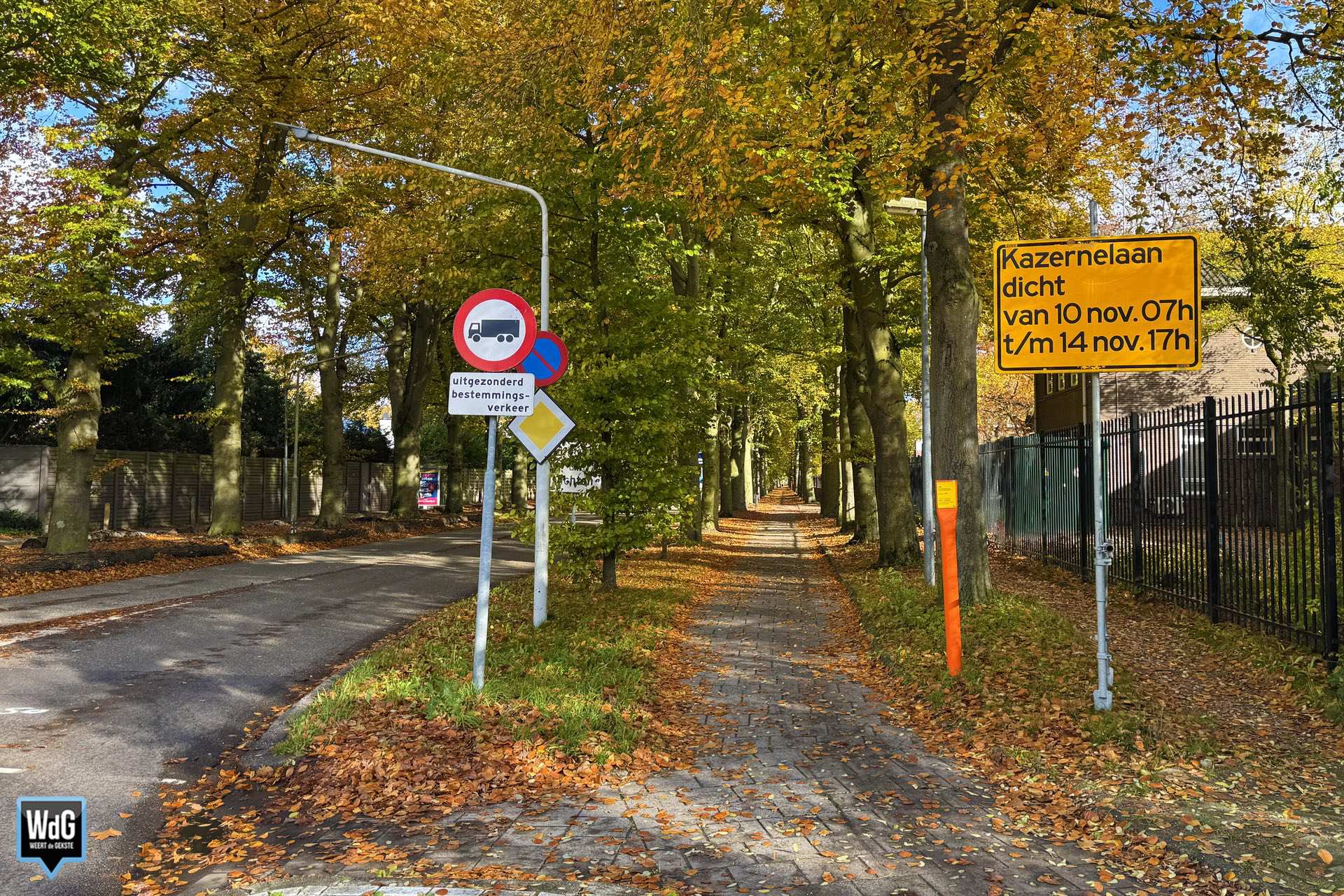 Kazernelaan tijdelijk afgesloten voor asfaltwerkzaamheden