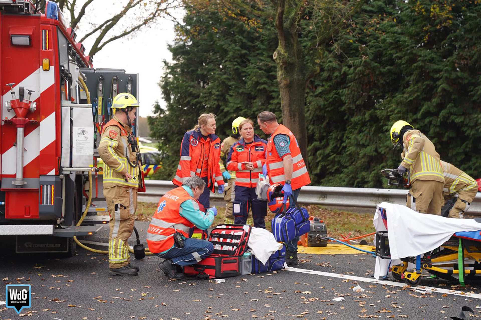Zwaar ongeval op snelweg A2 bij Hunsel