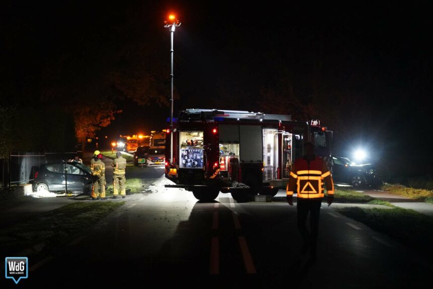 Zwaar ongeval met twee auto's op N279 in Horn