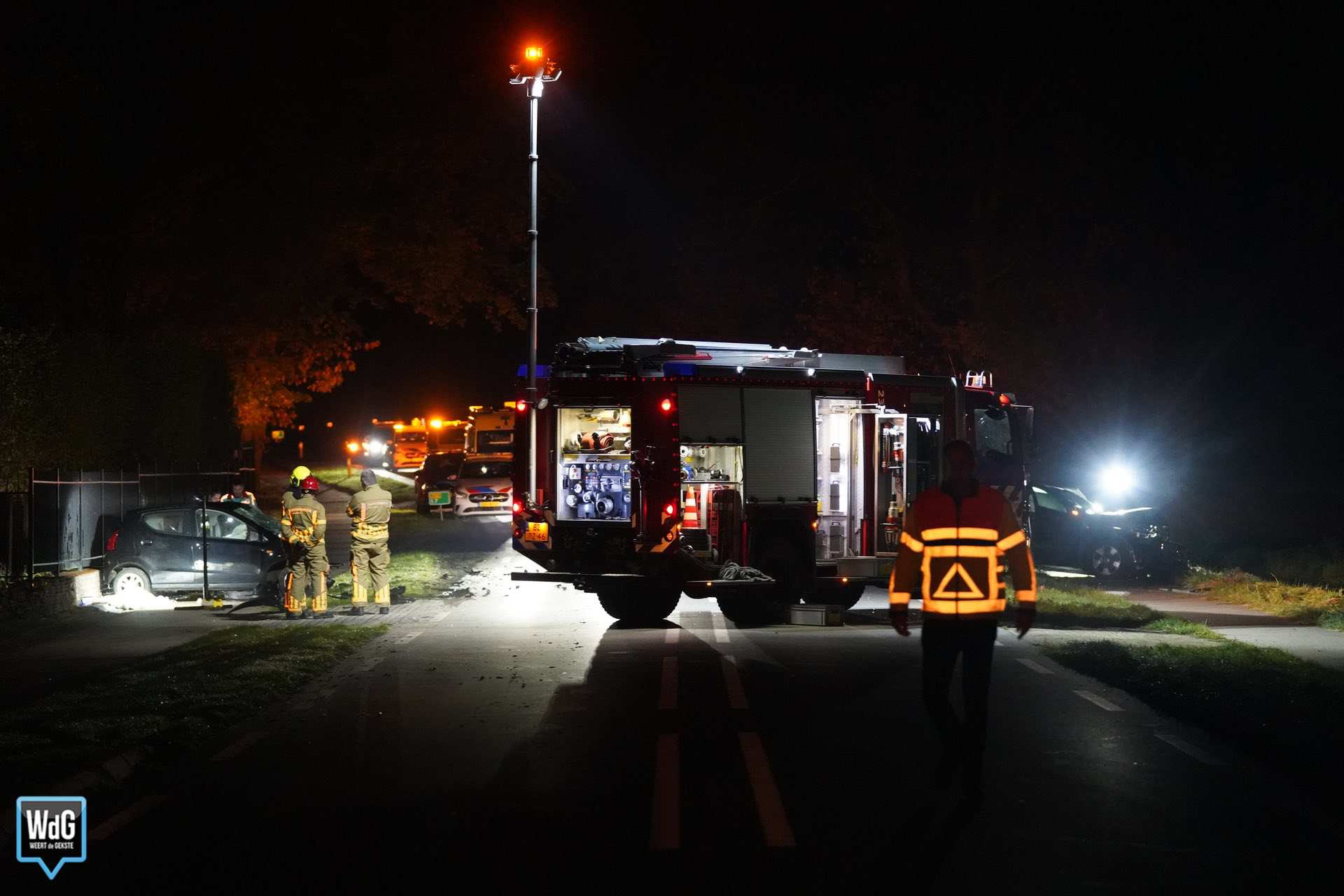 Zwaar ongeval met twee auto’s op N279 in Horn