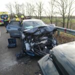 Frontale aanrijding op Kraanviaduct door gladheid