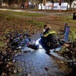 Fietser lelijk ten val op fietspad Vrakkerveld