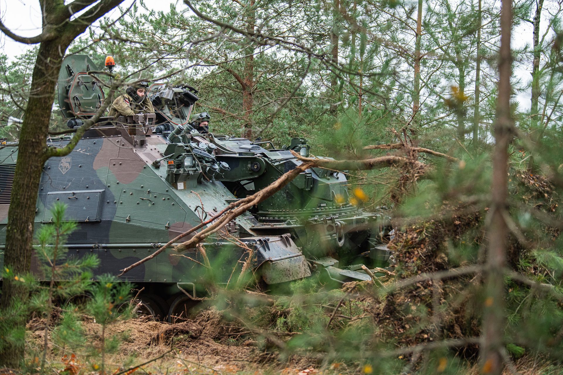 Militaire oefening op de Weerterheide