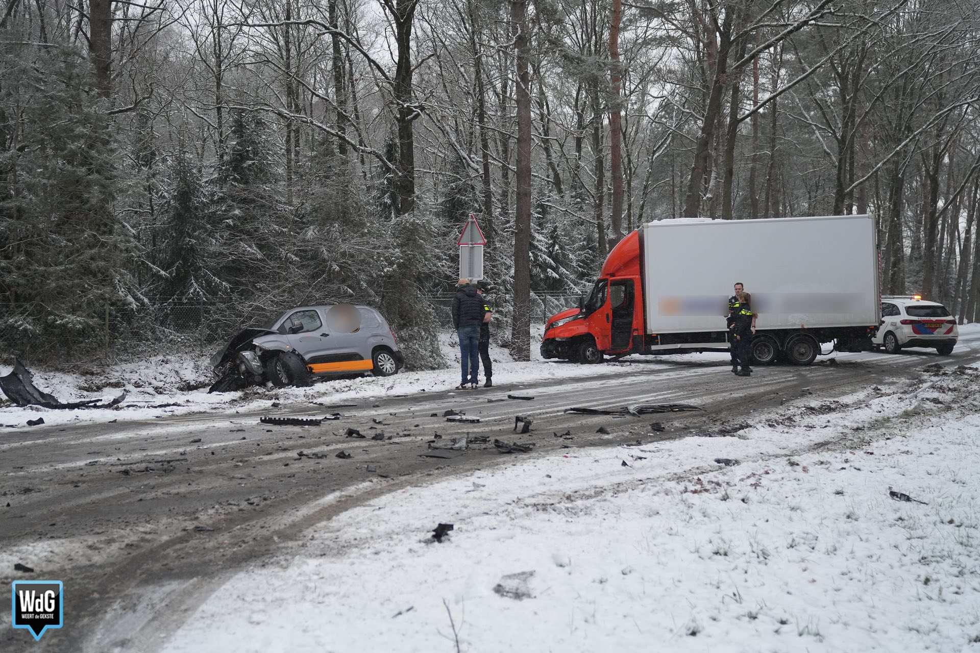 Gewonde bij ongeval op kruising Diesterbaan en Herenvennenweg