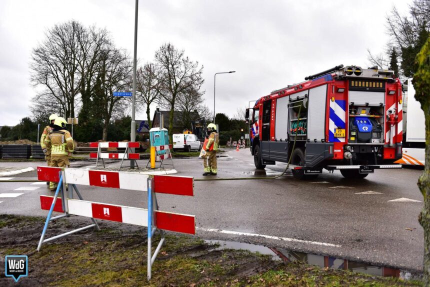 Gasleiding geraakt bij werkzaamheden in Ospel