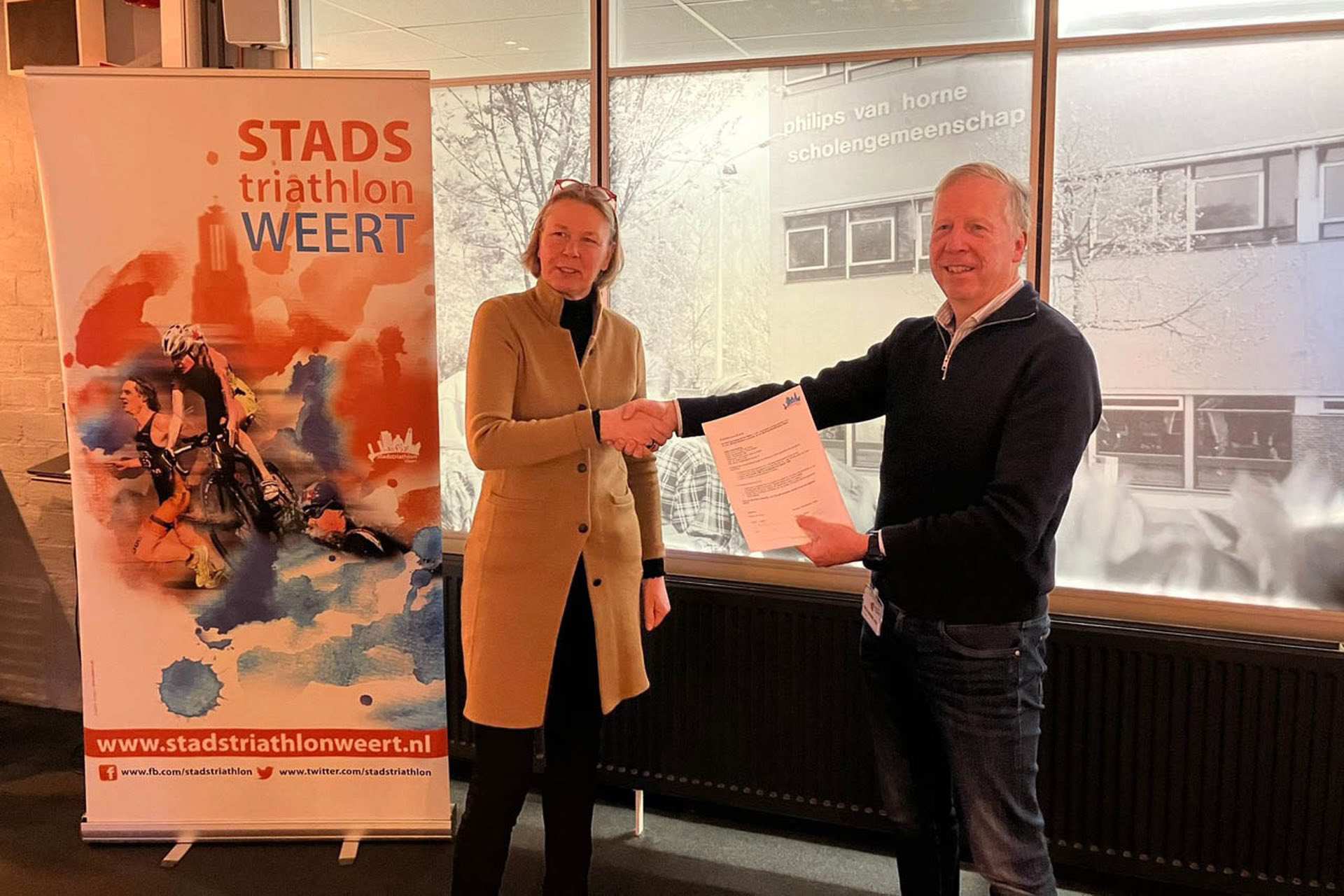 Leerlingen Philips van Horne op ‘sportstage’ bij Stadstriathlon Weert