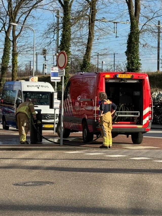 Klein brandje in de prullenbak