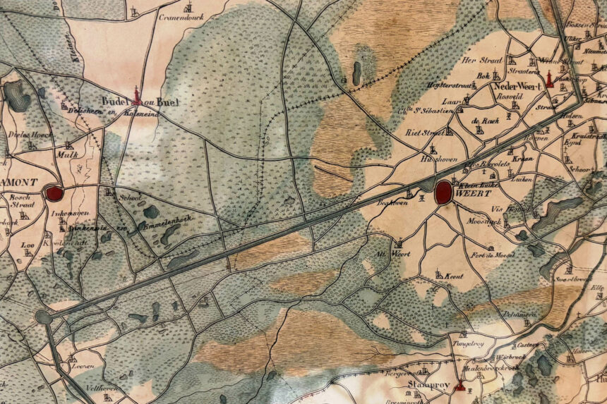 Carte de Belgique d’apres Ferraris. Blad 11 - Ruremonde, 1831