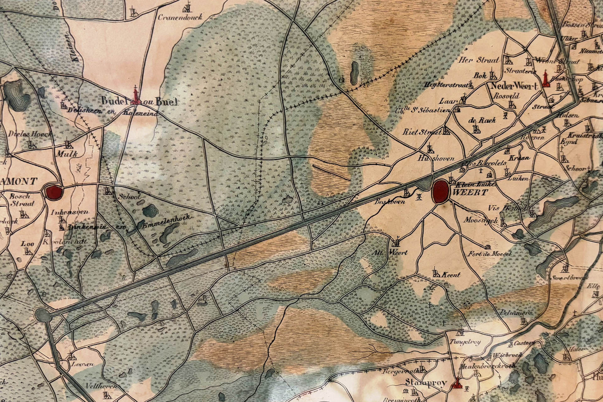 Carte de Belgique d’apres Ferraris. Blad 11 - Ruremonde, 1831