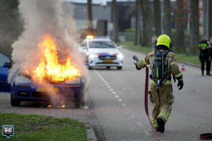 Autobrand op de Straevenweg