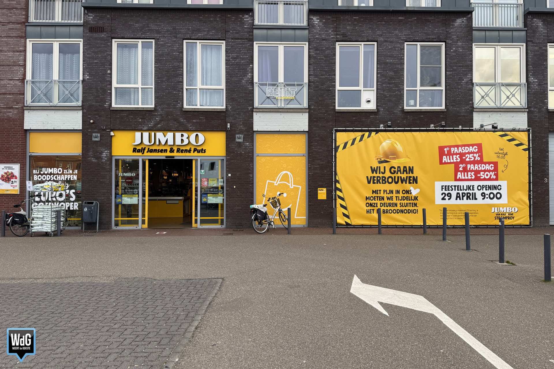 Na Pasen verbouwing Jumbo in Stramproy, pendelbus naar Bree