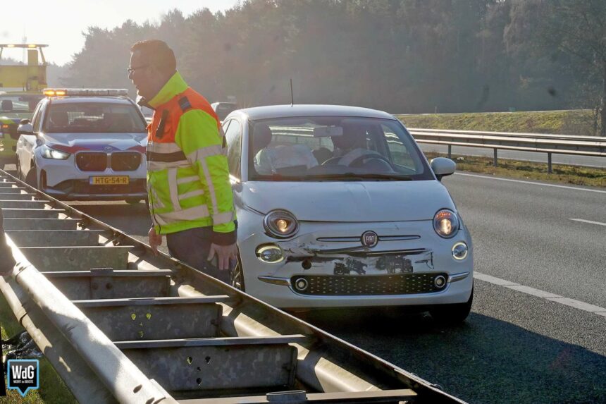 Kop-staartbotsing op snelweg A2 bij Budel
