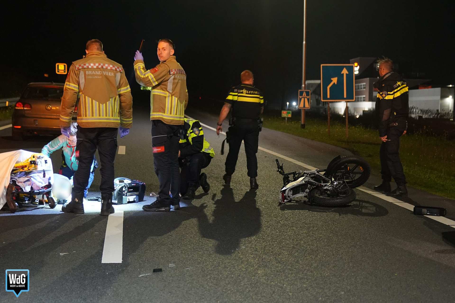 Opzittenden van fatbike gewond na botsing op toerit A2 bij Weert