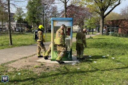 Kleine brand bij nieuwe ‘Telefoon van de Wind’ in park Aan de Bron