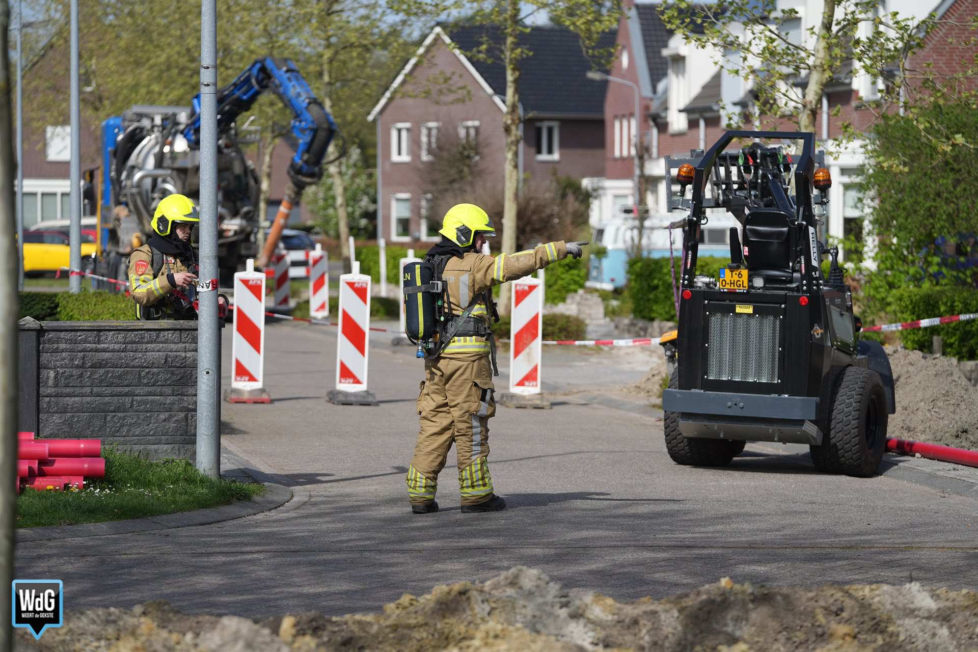 Gaslekkage in Altweerterheide na graafwerkzaamheden