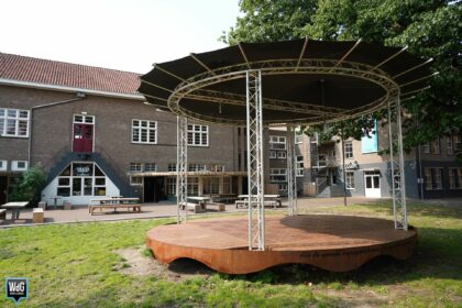 Archieffoto WdG - Kiosk voor het pand van Theater de Huiskamer