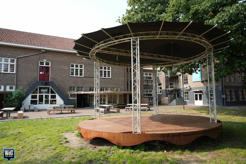 Archieffoto WdG - Kiosk voor het pand van Theater de Huiskamer