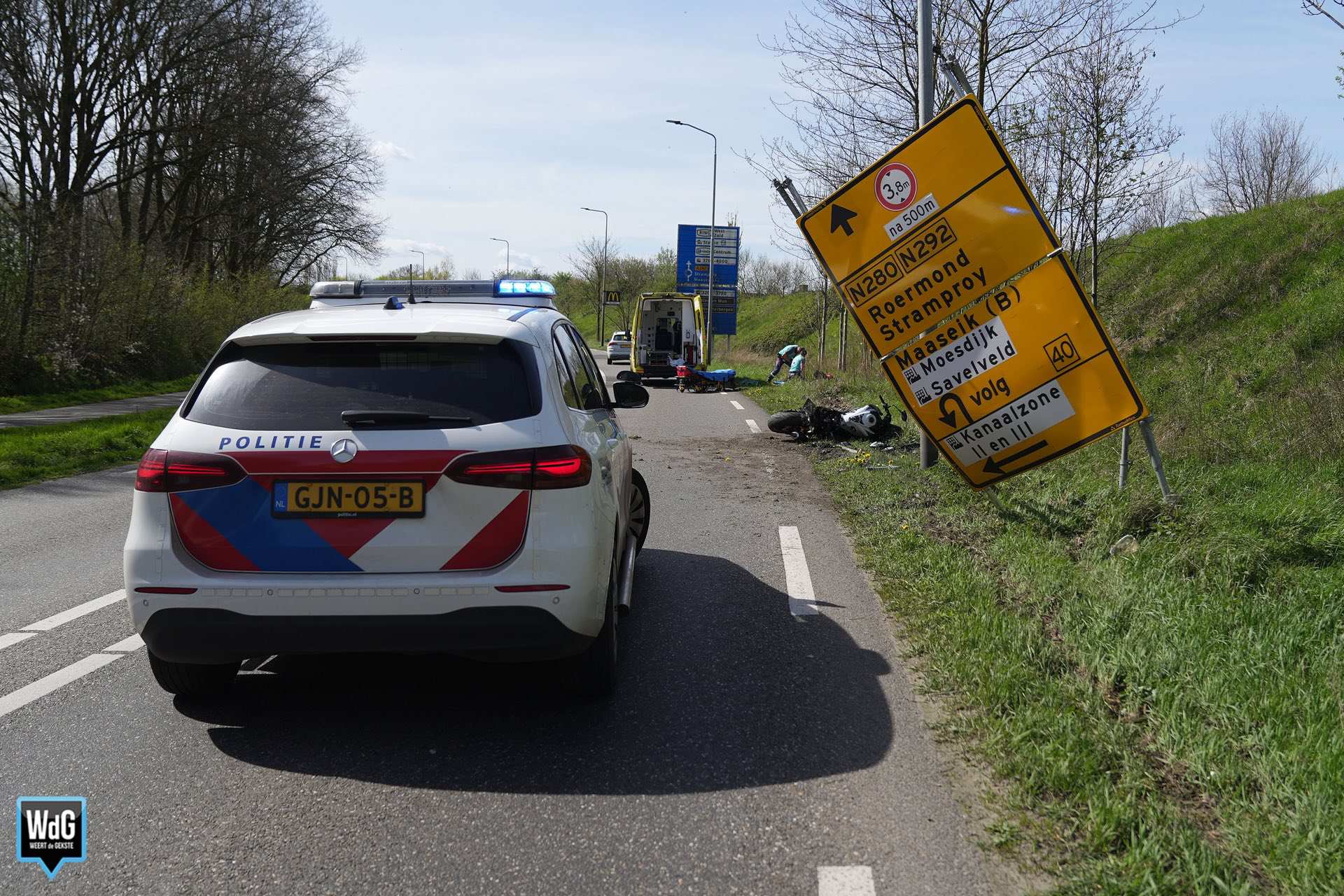 Motorrijder gewond na ongeval op Ringbaan-Noord