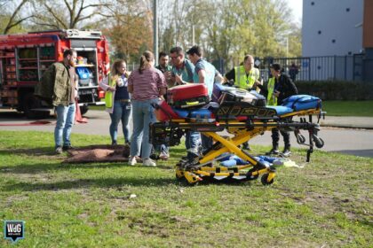 Studenten en hulpdiensten oefenen samen bij Gilde Opleidingen